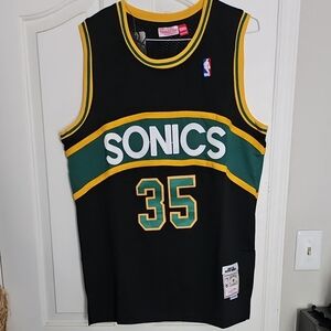 *New* KEVIN DURANT Black and Green Sonics Basketball Jersey/ XXL